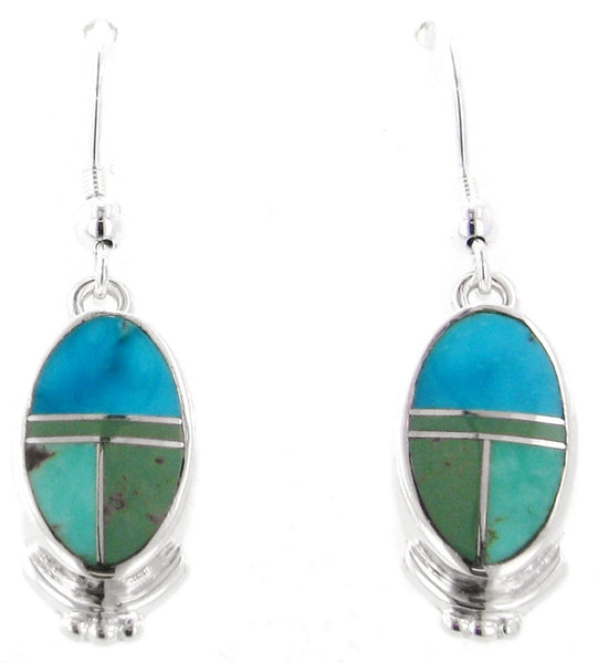 Inlaid Sterling Silver Earrings