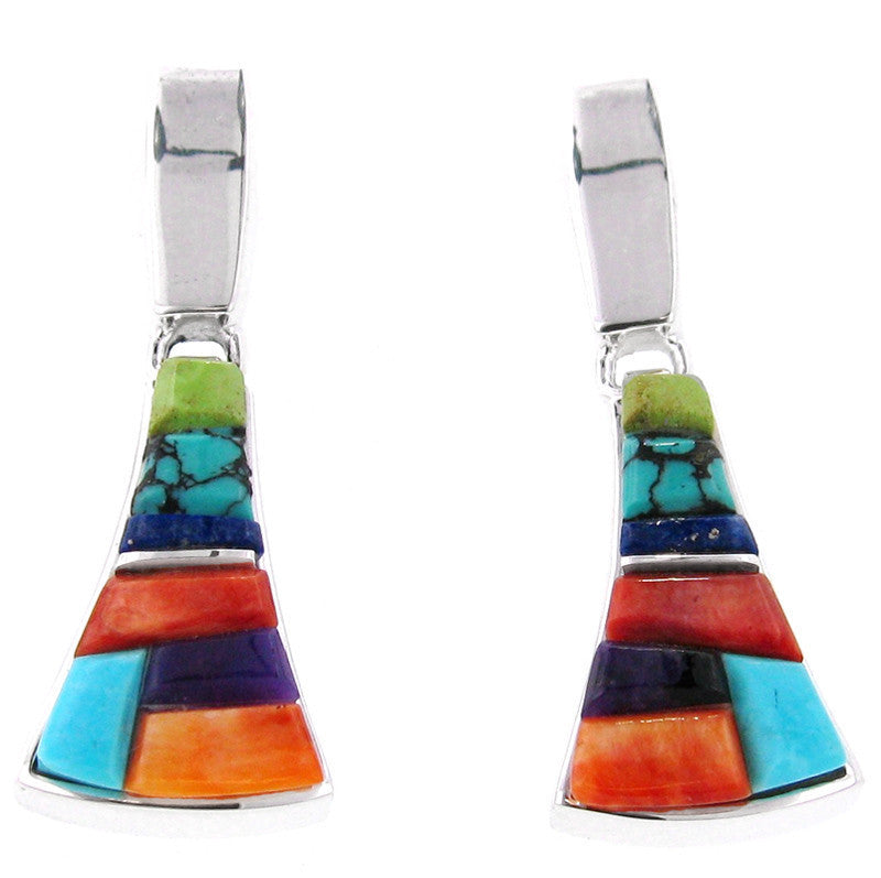 Inlaid Sterling Silver Earrings