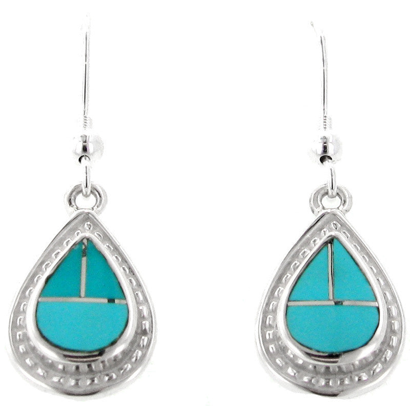 Inlaid Sterling Silver Earrings