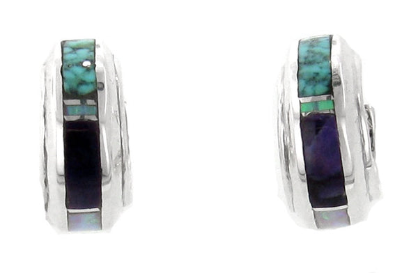 Inlaid Sterling Silver Earrings