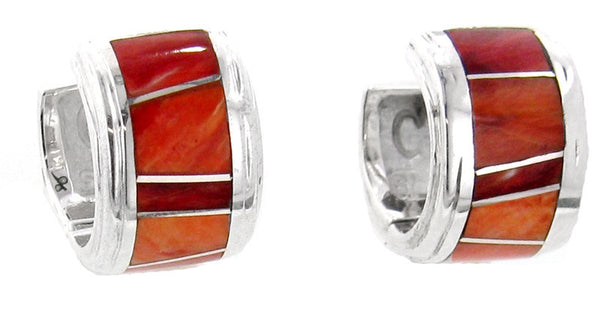 Inlaid Sterling Silver Earrings
