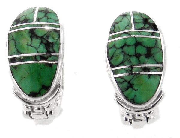 Inlaid Sterling Silver Earrings
