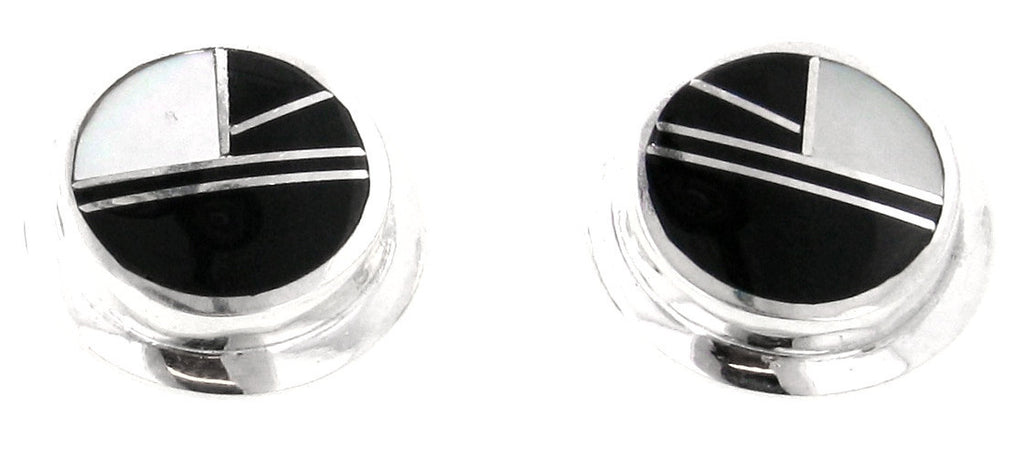 Inlaid Sterling Silver Earrings