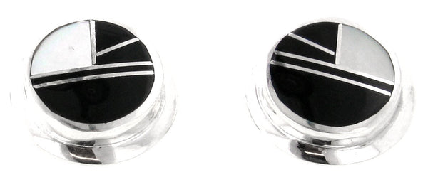Inlaid Sterling Silver Earrings