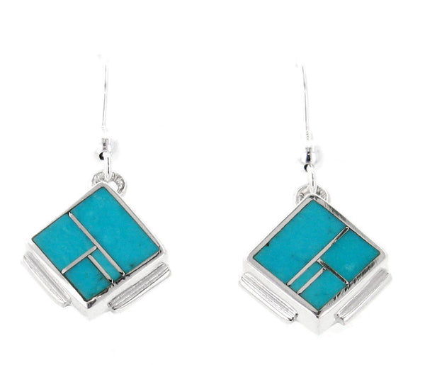 Inlaid Sterling Silver Earrings