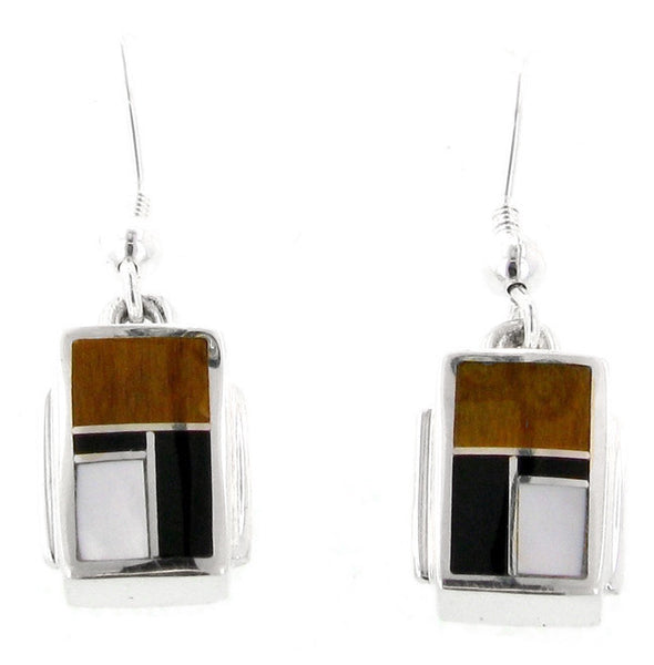 Inlaid Sterling Silver Earrings