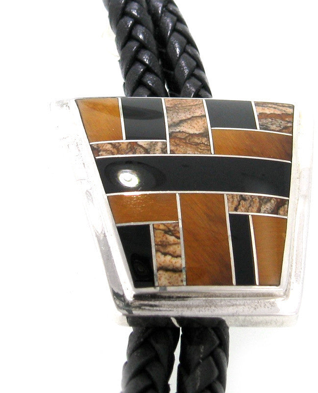 Inlaid Sterling Silver Bolo