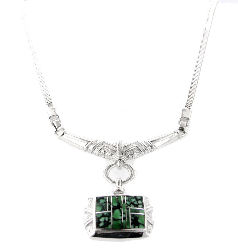 Inlaid Sterling Silver Necklace