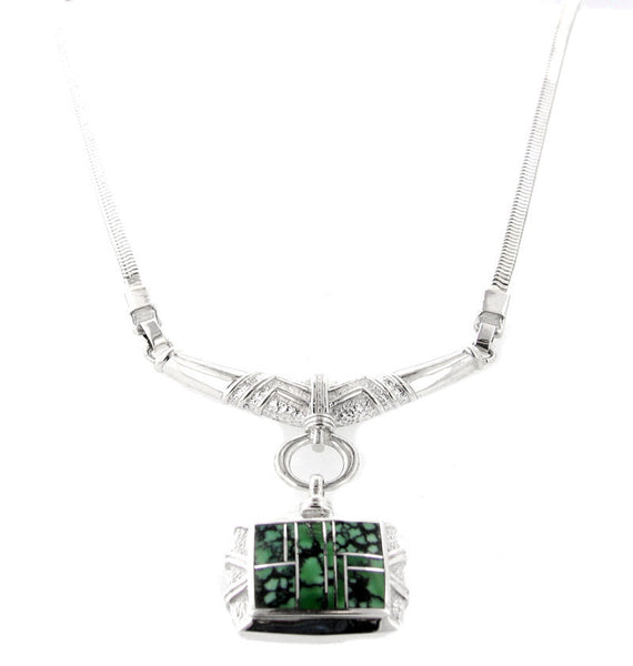 Inlaid Sterling Silver Necklace