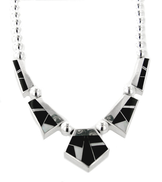 Inlaid Sterling Silver Necklace
