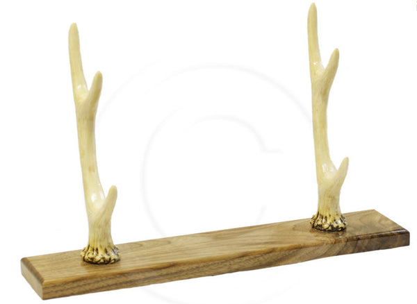 Odell Borg Walnut Antler Double Flute Stand