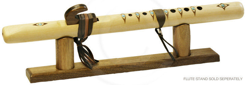 Odell Borg Birch w/Turquoise Whitetail Hawk Flute in Key of B