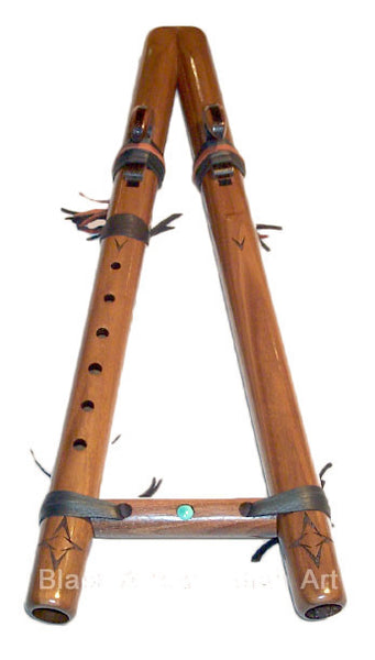 Odell Borg Walnut Double Hawk Drone Flute in Key of A