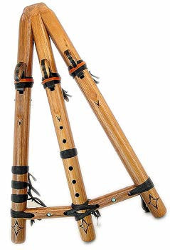 Odell Borg Walnut Triple Drone Flute in Key of A