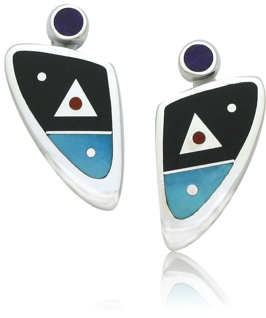Ray Tracey Inlaid Earrings