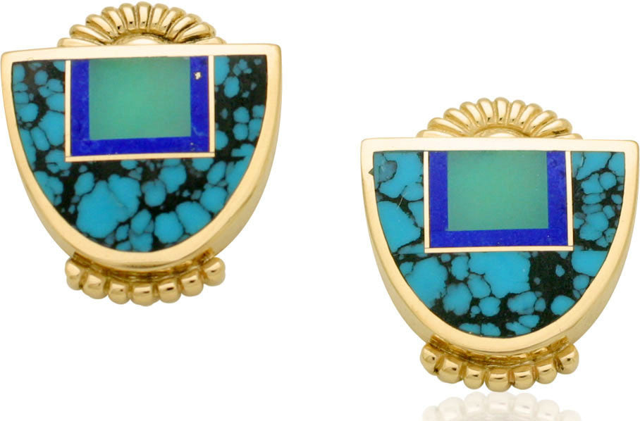 Ray Tracey Inlaid Earrings