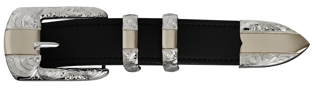 Vogt Silversmiths Sterling Silver Banded Tucson Belt Buckle