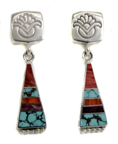 Ray Tracey Inlaid Earrings