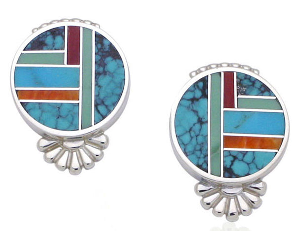 Ray Tracey Inlaid Earrings