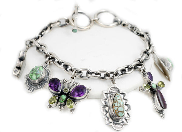 Leo Feeney Traditional Sterling Silver Charm Bracelet