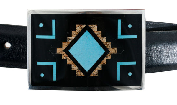 Supersmith Jade Tigers Eye Jasper & Turquoise Belt Buckle Set