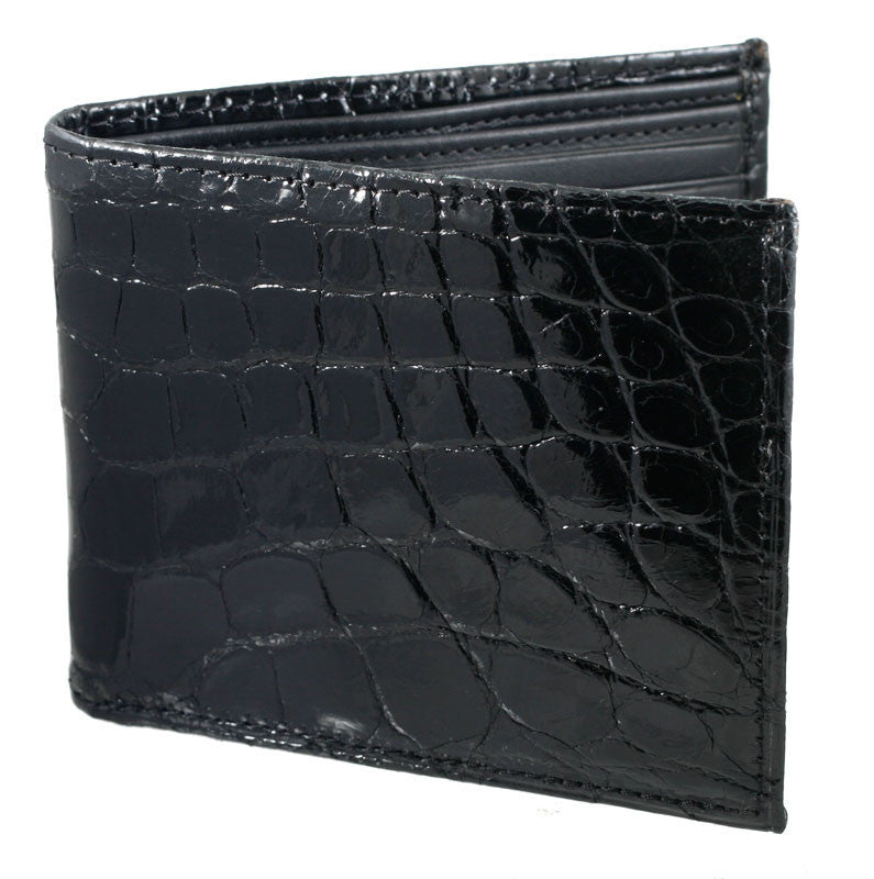 Genuine Alligator Hipster Wallet in Black, Brown, or Cognac