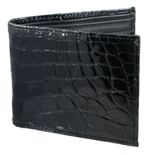 Genuine Alligator Hipster Wallet in Black, Brown, or Cognac
