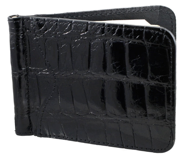 Genuine Alligator Executive Money Clip in Black, Brown, or Cognac