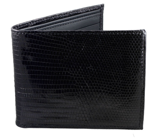 Genuine Lizard Thin Line Wallet in Black, Brown, or Cognac