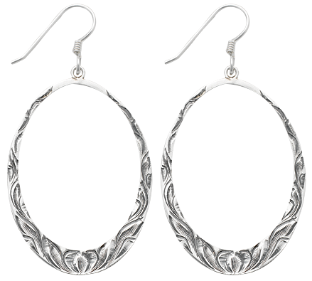 Engraved Loop Earrings