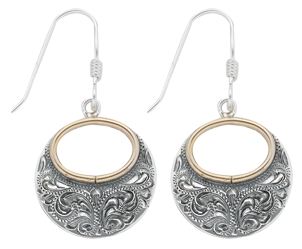 Engraved Discs Earrings