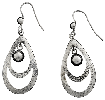 Hammered Teardrop Earrings