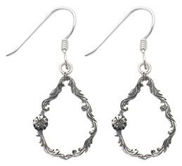 Scrolled Teardrop Earrings
