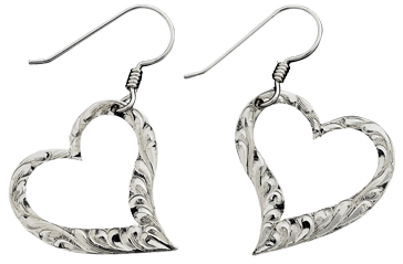 Silhouetted Heart Earrings