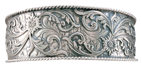 Antique Rope Edge Cuff Bracelet