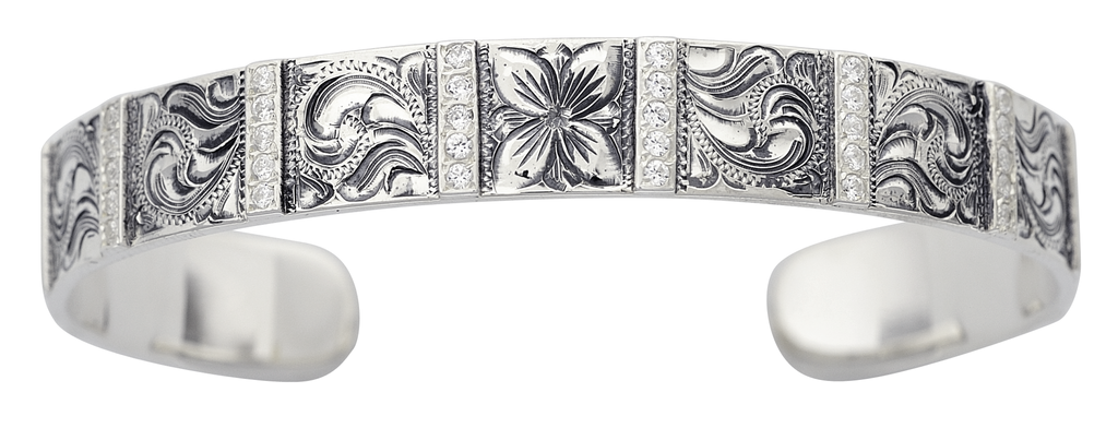 Sterling Silver and CZ Bands