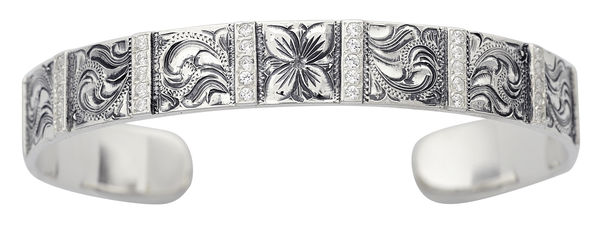 Sterling Silver and CZ Bands