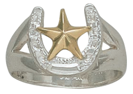 Horseshoe Longhorn Star Ring