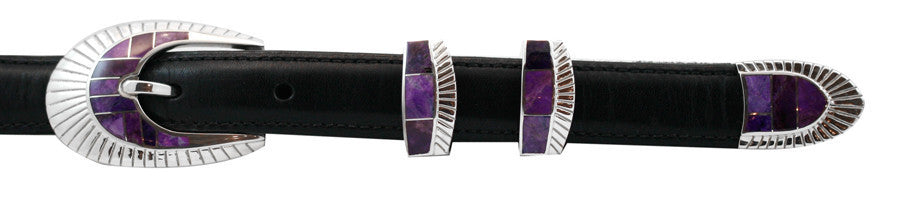 Supersmith Purple Sugilite 3/4" Inlaid Ranger Belt Buckle