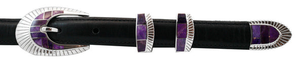 Supersmith Purple Sugilite 3/4" Inlaid Ranger Belt Buckle