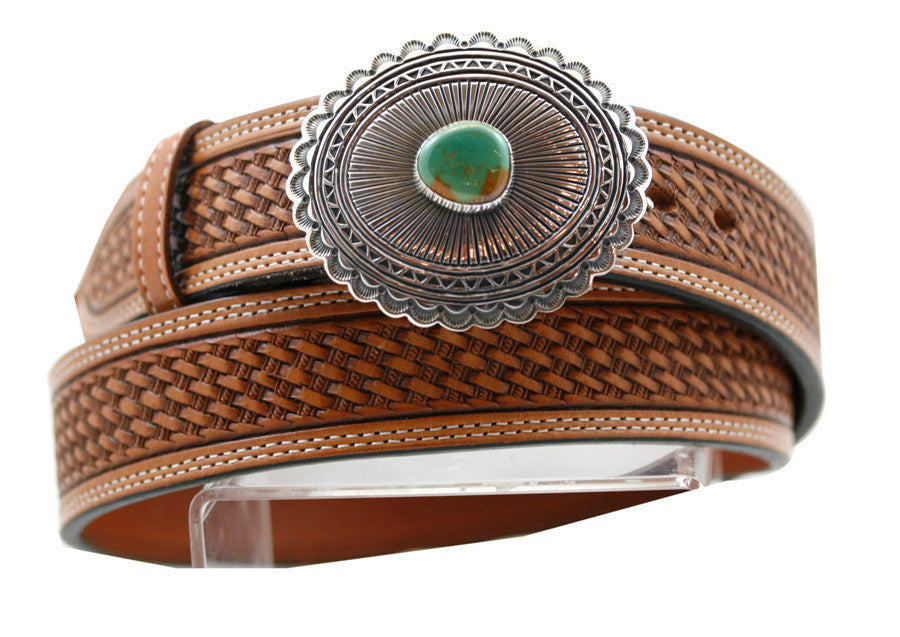 Supersmith Crow Springs Turquoise Trophy Belt Buckle