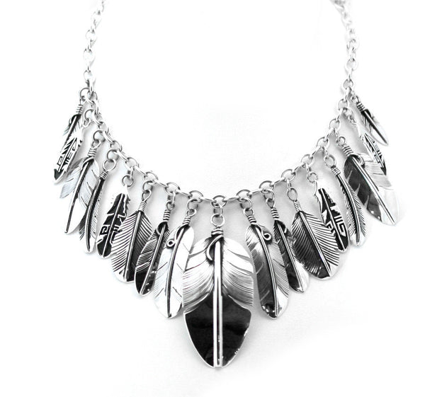 Sterling Silver Feather Necklace