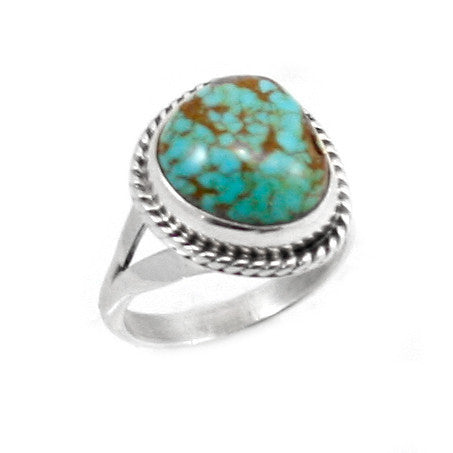 Number 8 Turquoise Ring - SIZE 4.5