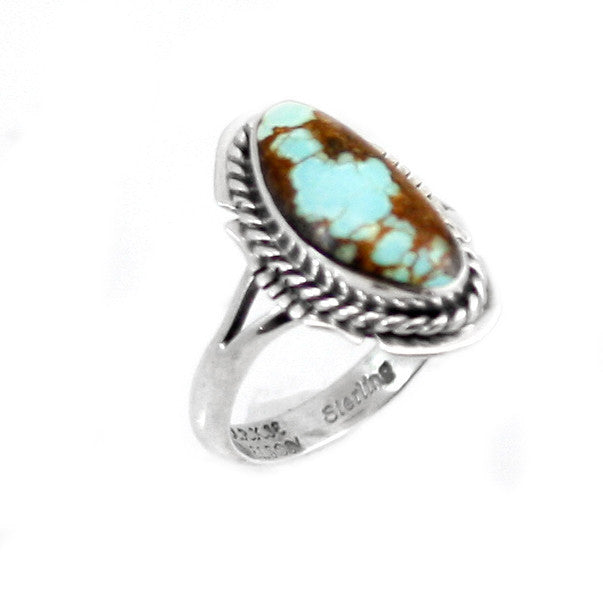 Number 8 Turquoise Ring - SIZE 7