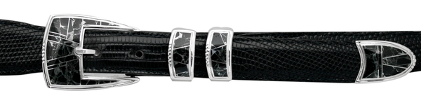 Supersmith Zinc & Black Quartz 1" Inlaid Ranger Belt Buckle