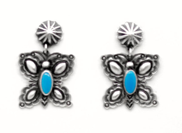 Traditional Turquoise and Sterling Silver Earrings