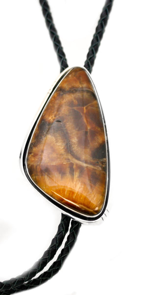 Traditional Sterling Silver and Cymbersite Bolo Tie