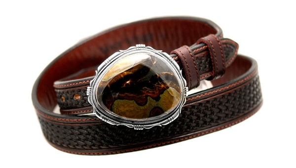 Traditional Sterling Silver and Cymbersite Buckle