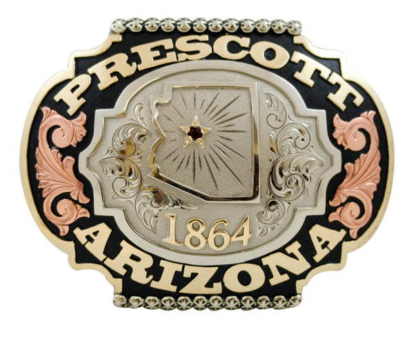Supersmith Prescott Arizona Engraved Trophy Belt Buckle