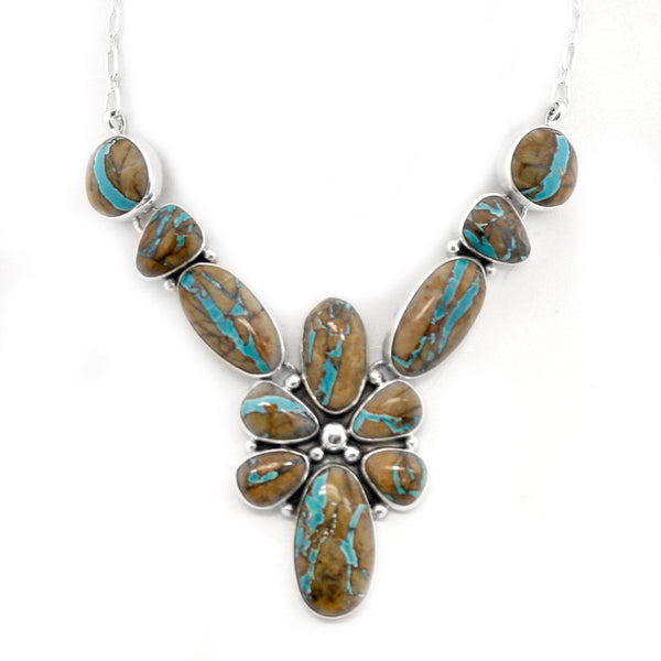 Boulder Turquoise Pendant and Earrings Set